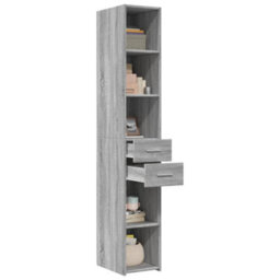 Berkfield Highboard Grey Sonoma 30X42.5X185 Cm Engineered Wood - thumbnail 3
