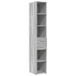 Berkfield Highboard Grey Sonoma 30X42.5X185 Cm Engineered Wood - thumbnail 2