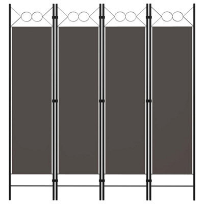 Vidaxl 4-Panel Room Divider Anthracite 160X180 Cm Room Dividers - image 1