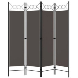 Vidaxl 4-Panel Room Divider Anthracite 160X180 Cm Room Dividers - thumbnail 2