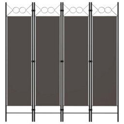 Vidaxl 4-Panel Room Divider Anthracite 160X180 Cm Room Dividers - thumbnail 1