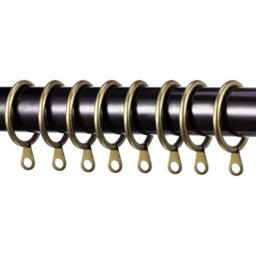 Homeelabador 40mm Large Brass Colour Pole Curtain Rings With Eyelet - Pack Of 48 - thumbnail 1