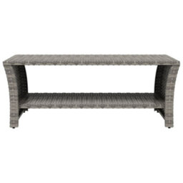 Berkfield Coffee Table Grey 100X50X40 Cm Poly Rattan - thumbnail 3