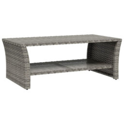 Berkfield Coffee Table Grey 100X50X40 Cm Poly Rattan - thumbnail 2