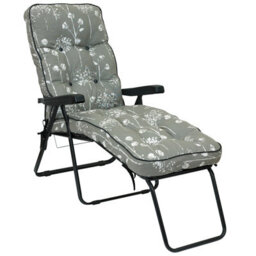 Glendale Garden & Leisure Deluxe Lounger Renaissance - L118 X W58 X H99 Cm - Grey - thumbnail 2