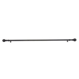 Darphe Glossy Black Adjustable Metal Telescopic Curtain Rod And Brackets 71-121Cm - thumbnail 3