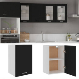 Vidaxl Hanging Cabinet Lyon Black 39.5X31X60 Cm Engineered Wood - thumbnail 2