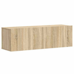 Berkfield Sturdy 3 Piece Tv Cabinet Set Sonoma Oak Engineered Wood - thumbnail 4