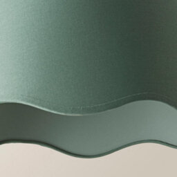 Valuelights Mabel Large Sage Scallop Edge Linen Lamp Shade And Bulb (D)45Cm - thumbnail 6