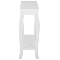 Beliani White Console Table 100 X 30 Cm Modern French Style With Queen Ann Legs - thumbnail 5