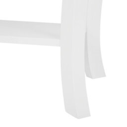 Beliani White Console Table 100 X 30 Cm Modern French Style With Queen Ann Legs - thumbnail 8