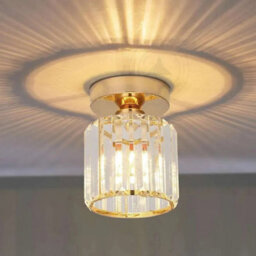 Art Deco Ceiling Lamp Brass With Clear Glass E27 Fitting Vintage Style - thumbnail 2