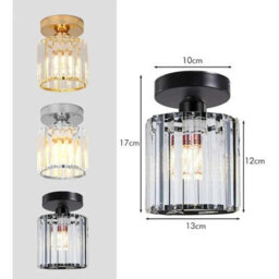 Art Deco Ceiling Lamp Brass With Clear Glass E27 Fitting Vintage Style - thumbnail 3