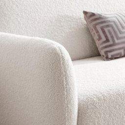 Furniturebox Uk Teddy White Boucle Arm Chair - thumbnail 3