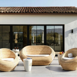 Beliani Garden Sofa Set Natural Rattan Beige - 2-Seater Sofa And Armchairs, L180 X D110 X H88Cm - thumbnail 2