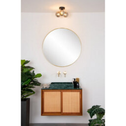 Lucide Trudy Modern Flush Ceiling Light Bathroom 28Cm - 3Xg9 - Ip44 - Black - thumbnail 4