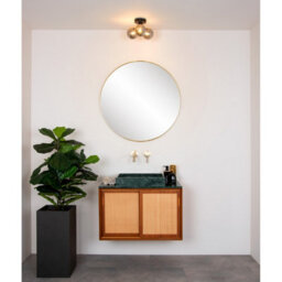 Lucide Trudy Modern Flush Ceiling Light Bathroom 28Cm - 3Xg9 - Ip44 - Black - thumbnail 5