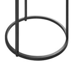 Wyld and Coco Lumina 40Cm Round Marble Side Table With Dark Green Metal Frame - 45Cm High - thumbnail 5