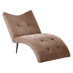 Beliani Chaise Longue Quilly Corduroy Dark Beige - thumbnail 4
