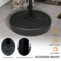 Outsunny Garden Parasol Base Water Or Sand Filled Weight With Built-In Handle - thumbnail 7