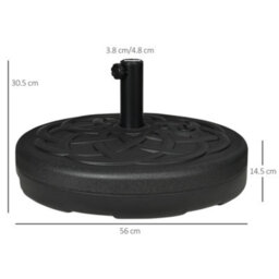 Outsunny Garden Parasol Base Water Or Sand Filled Weight With Built-In Handle - thumbnail 3