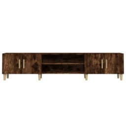 Berkfield Tv Cabinet Smoked Oak 180X31.5X40 Cm Engineered Wood - thumbnail 6