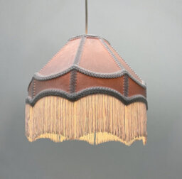 K Living Stunning Pink Traditional Velvet Lamp Shade With Tassels 8Inch - thumbnail 4