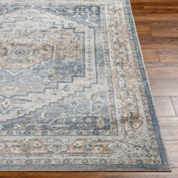 Livabliss Lillian-Washable Blue Brown Traditional Vintage Boho Living Dining Rug 140 X 200 Cm Easy Care, Non Shedding - thumbnail 5