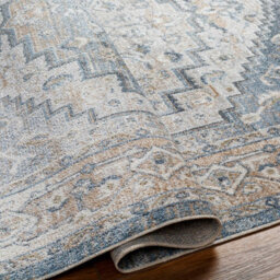 Livabliss Lillian-Washable Blue Brown Traditional Vintage Boho Living Dining Rug 140 X 200 Cm Easy Care, Non Shedding - thumbnail 4