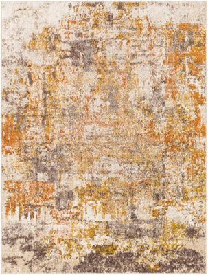 Livabliss Ankara Abstract Medium Brown Rust Modern Marble Living Room Rug 160 X 213 Cm - image 1