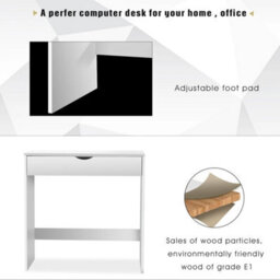 White Wooden Dressing Table 1 Drawer - thumbnail 5