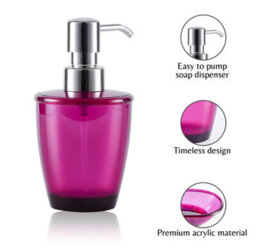 Innoteck Essentials 4Pc Bathroom Accessory Set(Wine Red) - Soap Dish, Soap Dispenser, Rinse Cup, Toothbrush Holder. - thumbnail 3