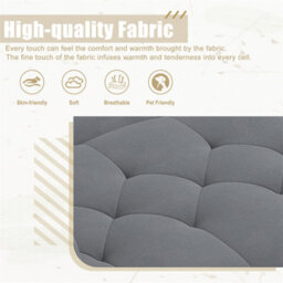 Abrihome Modern 2-Seater Velvet Sofa With 3-Speed Adjustable Backrest, Thick Cushions & Gold Metal Legs, Grey - thumbnail 2