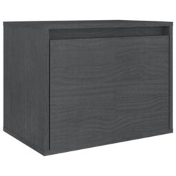 Berkfield Tv Cabinets 4 Pcs Grey Solid Wood Pine - thumbnail 5