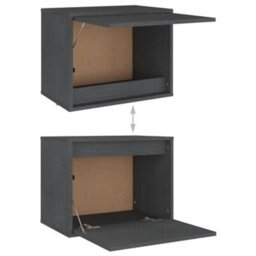 Berkfield Tv Cabinets 4 Pcs Grey Solid Wood Pine - thumbnail 6
