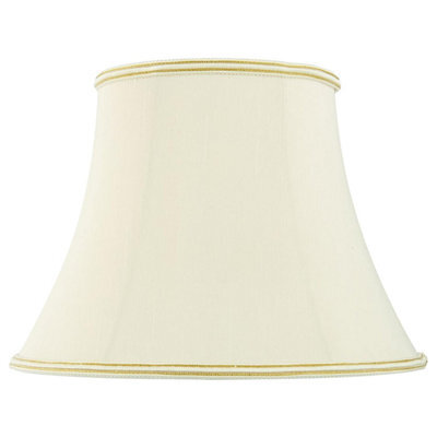 National Lighting Decorative Lampshade For Table Lamps - 12-Inch Tapered Oval Lamp Shade In Cream Fabric - Compatible With 60 W