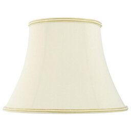 National Lighting Decorative Lampshade For Table Lamps - 12-Inch Tapered Oval Lamp Shade In Cream Fabric - Compatible With 60 W