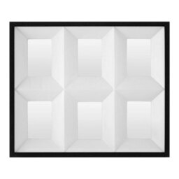 Orsina 3D Box Design Square Collage Photo Frame, Picture Frame With Black Border, Image Holder With Sturdy Hooks - thumbnail 1
