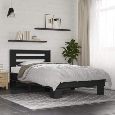 Berkfield Bed Frame Without Mattress Black 75X190 Cm Small Single - image 1