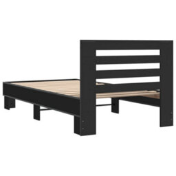Berkfield Bed Frame Without Mattress Black 75X190 Cm Small Single - thumbnail 6