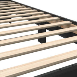 Berkfield Bed Frame Without Mattress Black 75X190 Cm Small Single - thumbnail 7