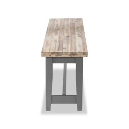 Statement Furniture Florence Bench, Wooden Dining Bench 120Cm  - Dove Grey - thumbnail 3