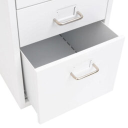 Vidaxl Mobile File Cabinet White 28X41X69 Cm Metal - thumbnail 6