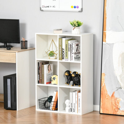Homcom Cubic Cabinet Bookcase Storage Shelves For Home Office, White - image 1