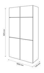 GoodHome Atomia Freestanding Matt & High Gloss Anthracite & White Particle Board Office & Living Storage (H)1875mm (W)1000mm (D)470mm - thumbnail 6