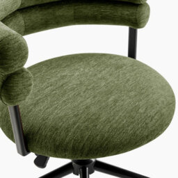 Furniturebox Uk Estelle Green Fabric Swivel Office Chair - thumbnail 7