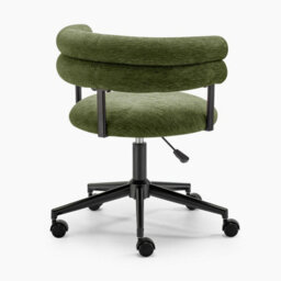 Furniturebox Uk Estelle Green Fabric Swivel Office Chair - thumbnail 5