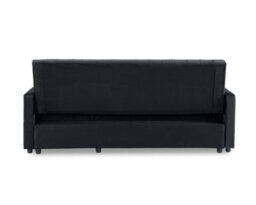 Home Detail Devon 3 Seater Storage Chaise Pull Out Fabric Black Velvet Sofa Bed - thumbnail 4