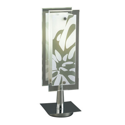 Luminosa Lighting Luminosa Euphoria Table Lamp 1 Light E27, Polished Chrome/opal White Glass - image 1