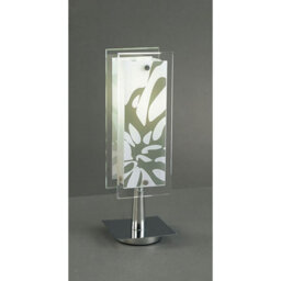 Luminosa Lighting Luminosa Euphoria Table Lamp 1 Light E27, Polished Chrome/opal White Glass - thumbnail 2